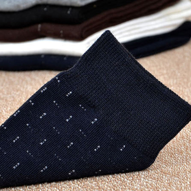 5 Pack Men's Simple Textured Crew Socks
