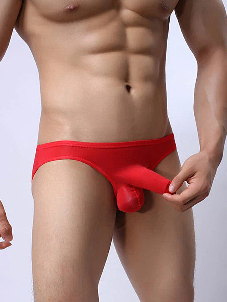 Sexy Breathable Ice Silk Soft Thin Breathable Briefs