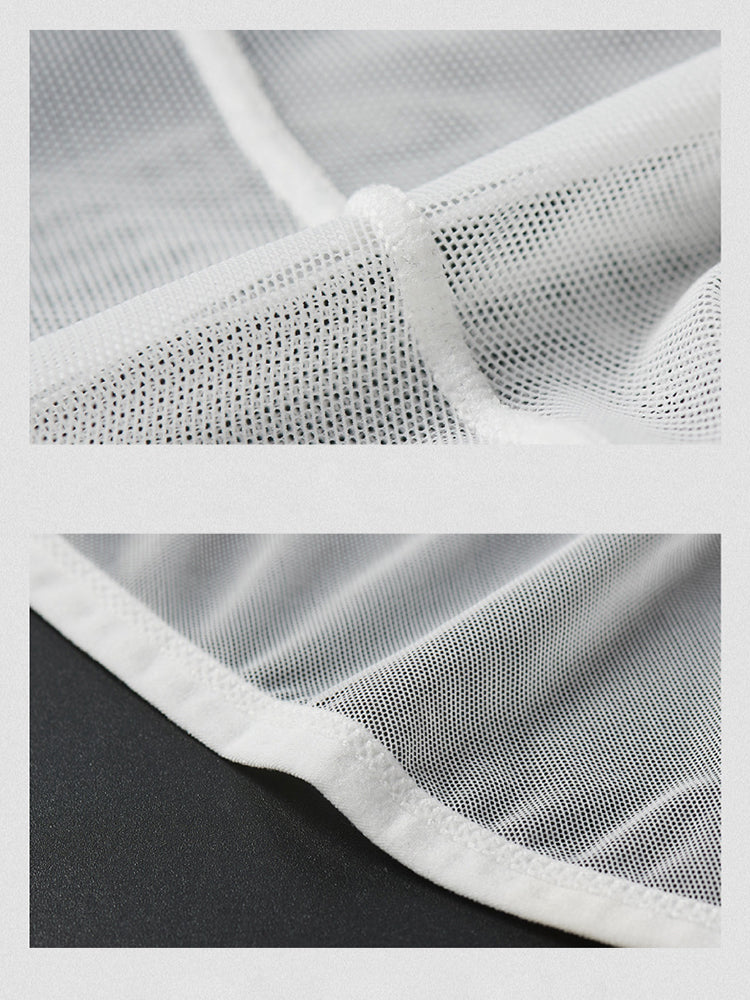 Men's Ice Silk Transparent Full Mesh Thin Style Briefs