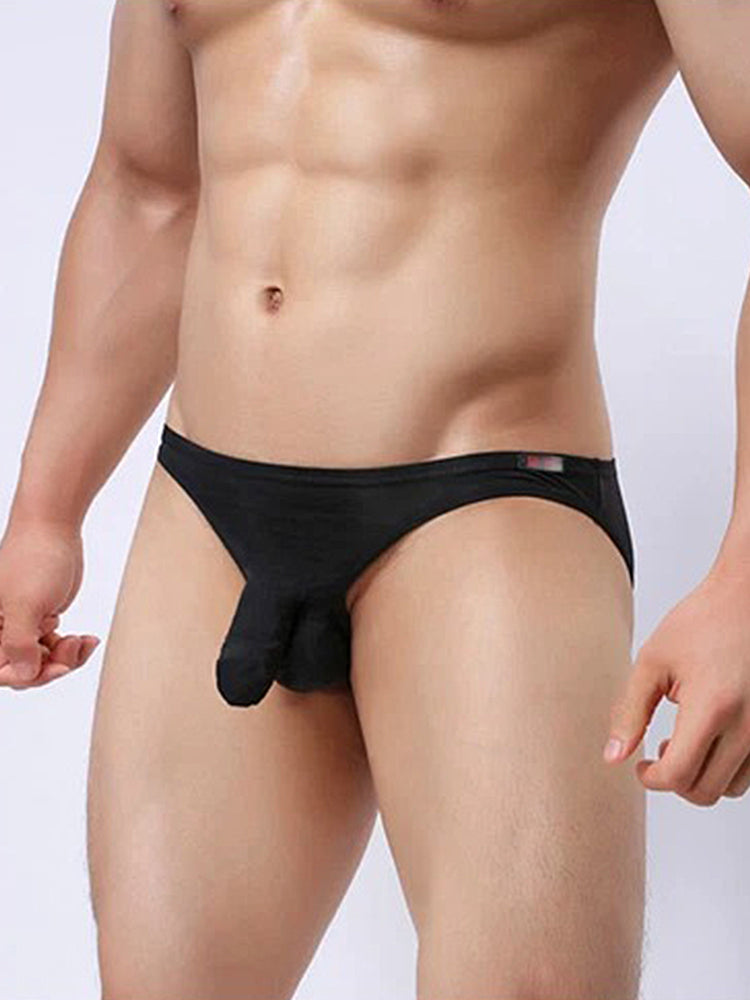 Sexy Breathable Ice Silk Soft Thin Breathable Briefs