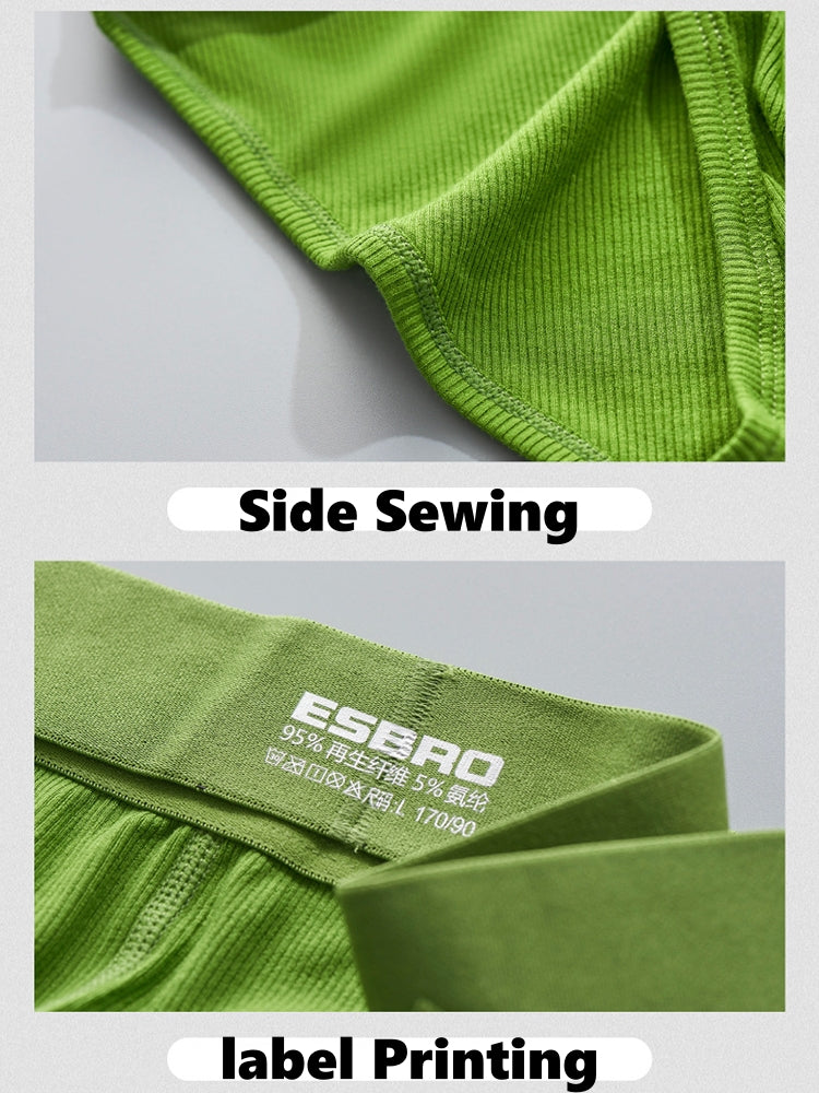 Men's Low-Waist Threaded Fabric U-Convex Briefs