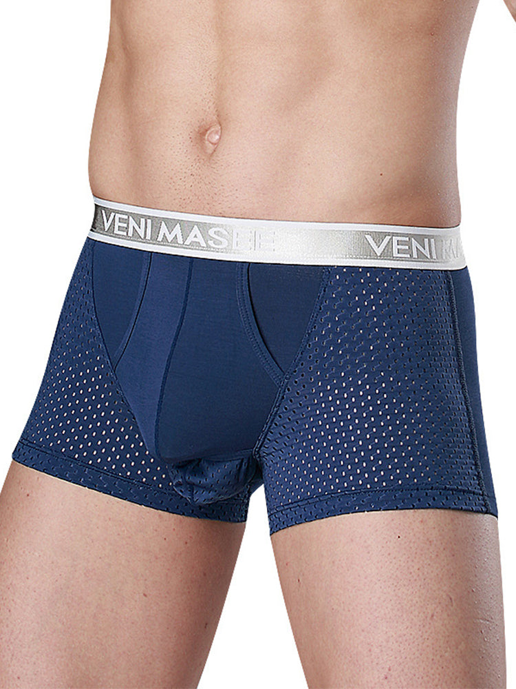 Men's Mesh Separate Pouch Trunks With Fly
