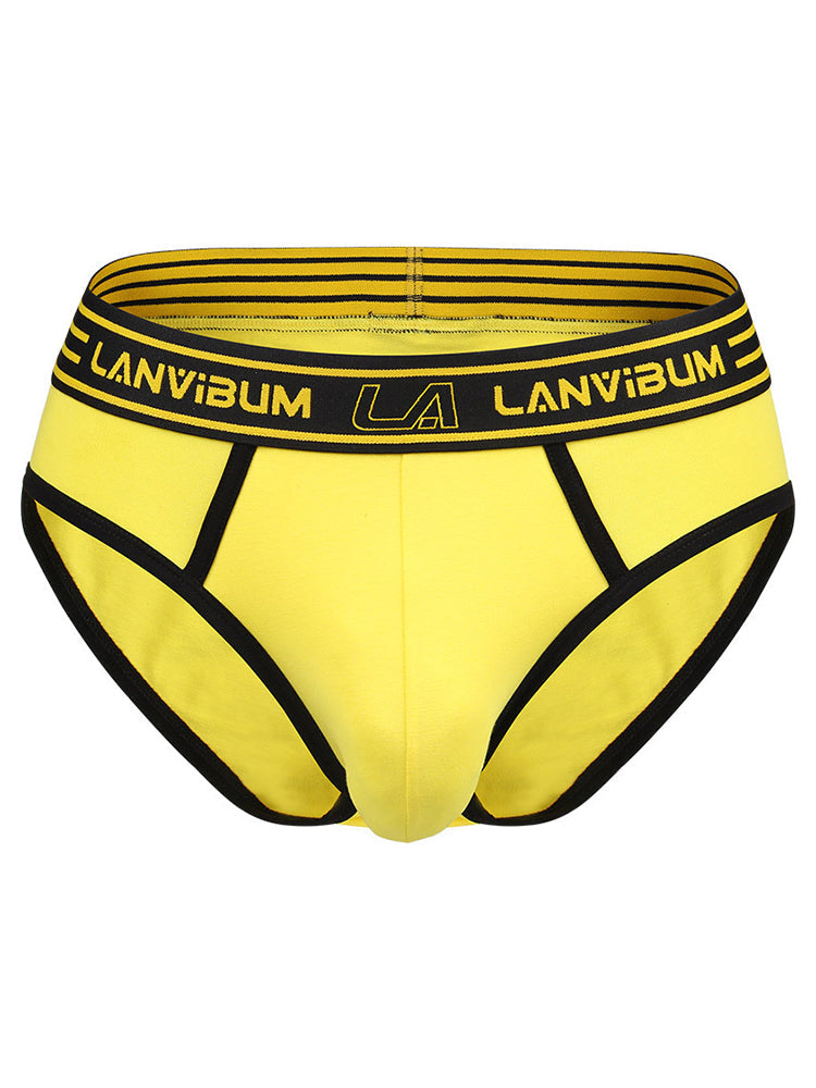 Men’s Spliced Color Pouch Briefs