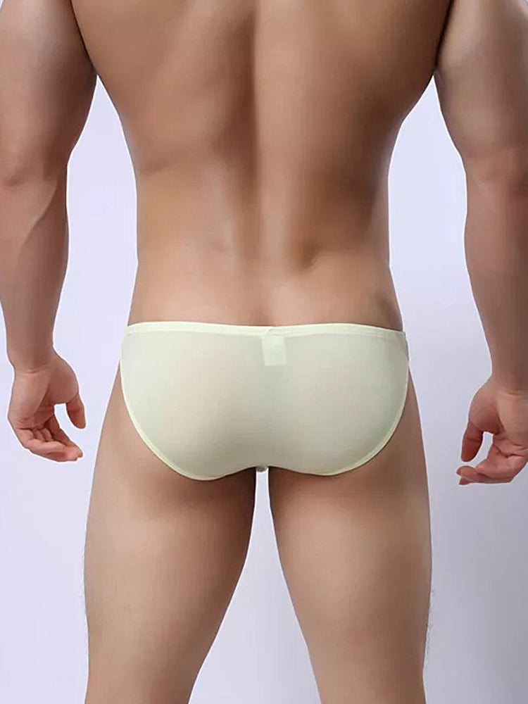 Sexy Breathable Ice Silk Soft Thin Breathable Briefs