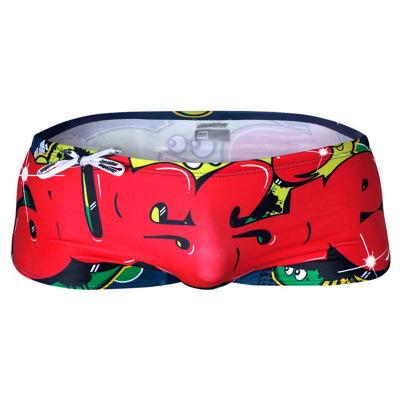 Men's Beach Print Quick Dry Boxer Swim Trunks