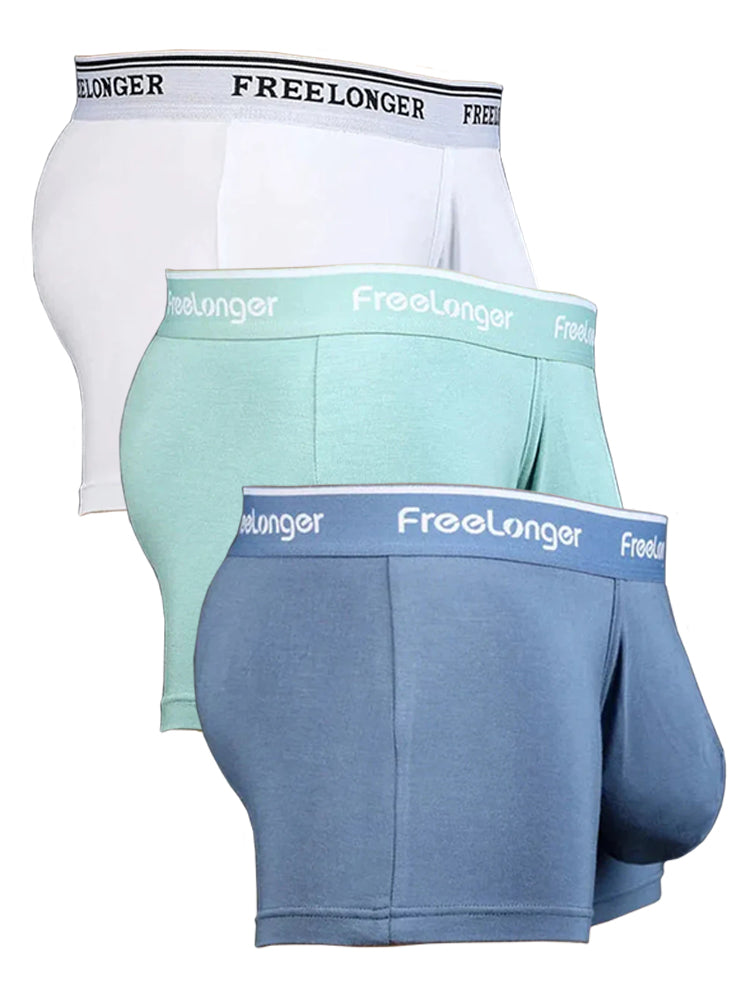 FreeLonger Men's Comfy Separate Big Pouch Boxer Briefs