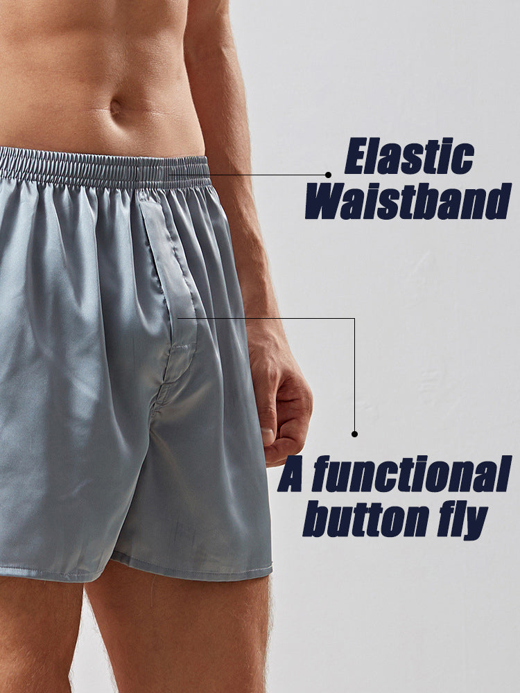 Men's Satin Loose Boxers Shorts