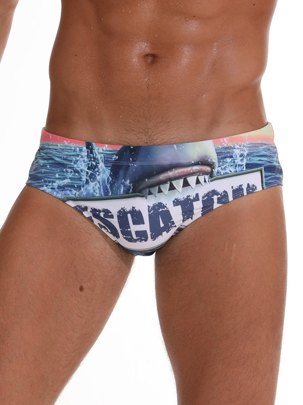 Mens Paded Racing Swimming Briefs