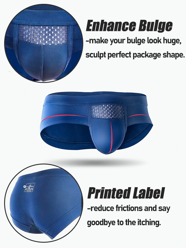 4 Pack Mens's Breathable U Convex Pouch Briefs