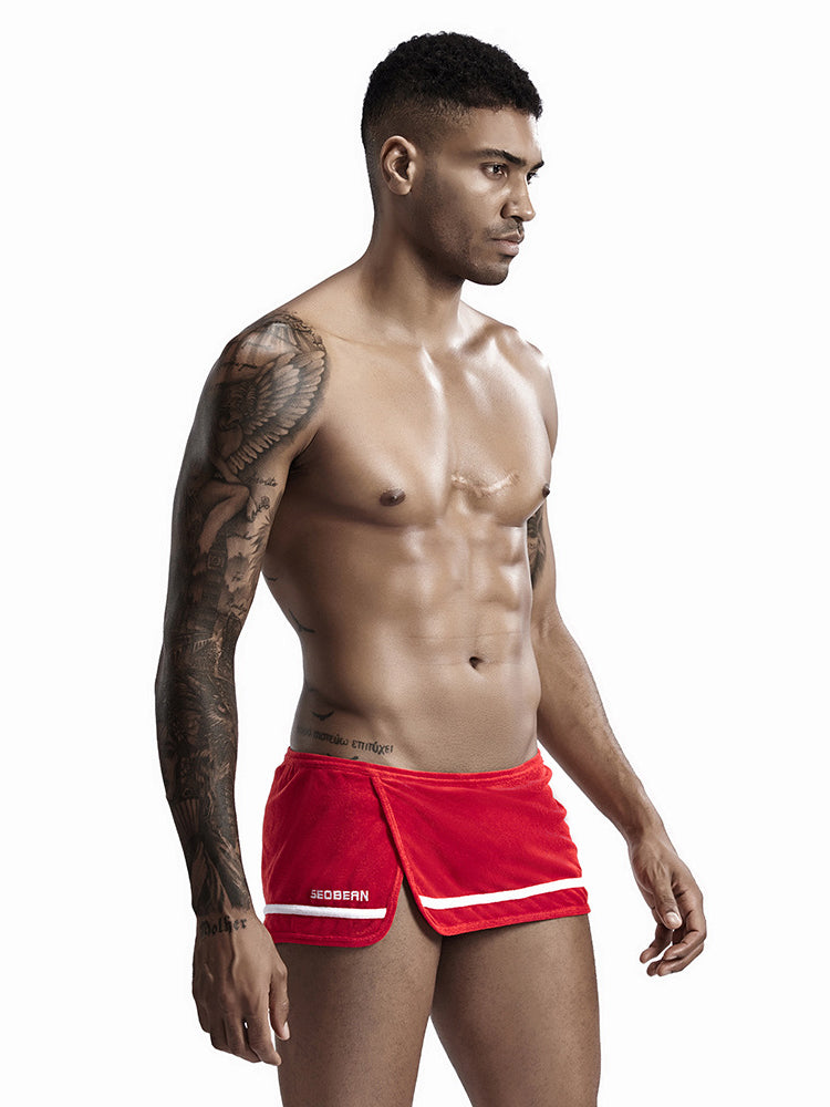 Leisure Side Slit Shorts With Inner Support Pouch