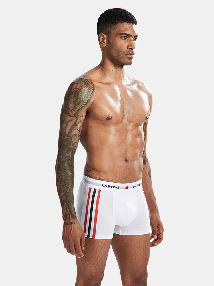 3 Pack Low Rise Printed Support Men's Boxer Briefs