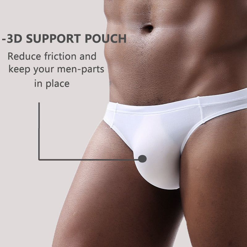 4 Pack Men's Support Pouch Traceless Ice Silk Underwear