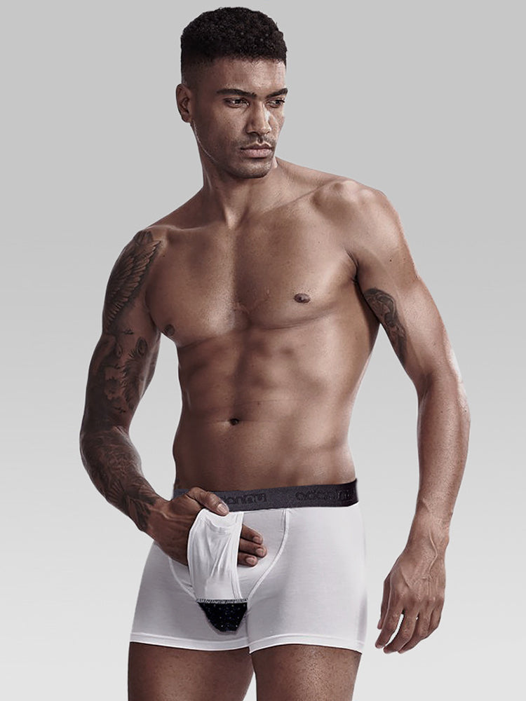 3 Pack Cotton Separate Pouches Underwear With Fly