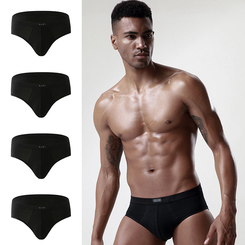 4 Pack Cotton Support U Convex Pouch Briefs