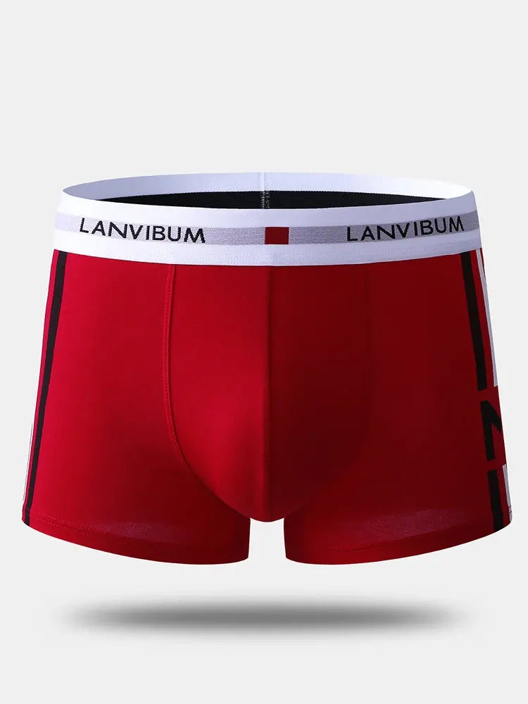 3 Pack Low Rise Printed Support Men's Boxer Briefs