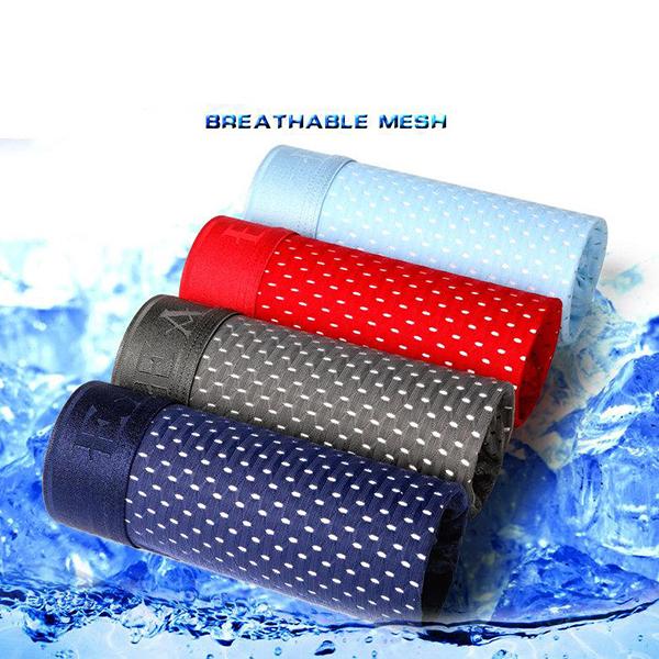 Men's 3PCS Mesh Thin Ice Silk Underwear