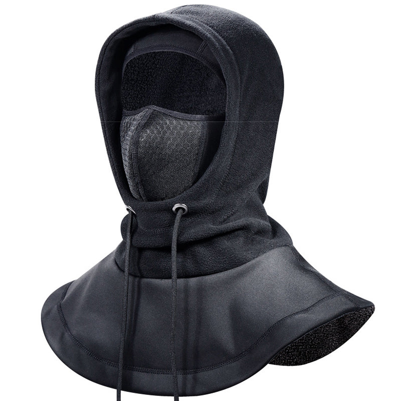 Men's Winter Windproof Fleece Mask Motorcycle Thermal Cap