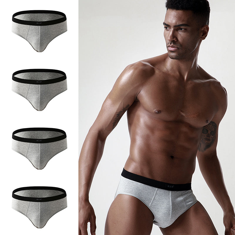 4 Pack Cotton Support U Convex Pouch Briefs