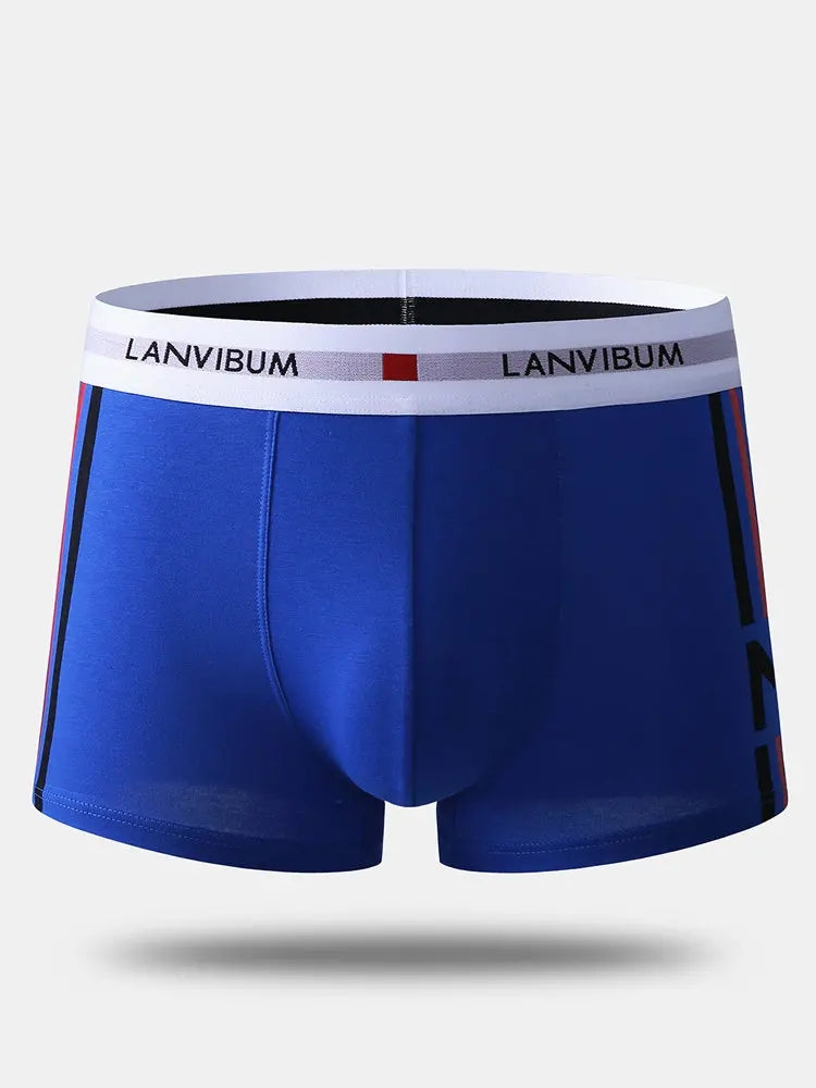 3 Pack Low Rise Printed Support Men's Boxer Briefs