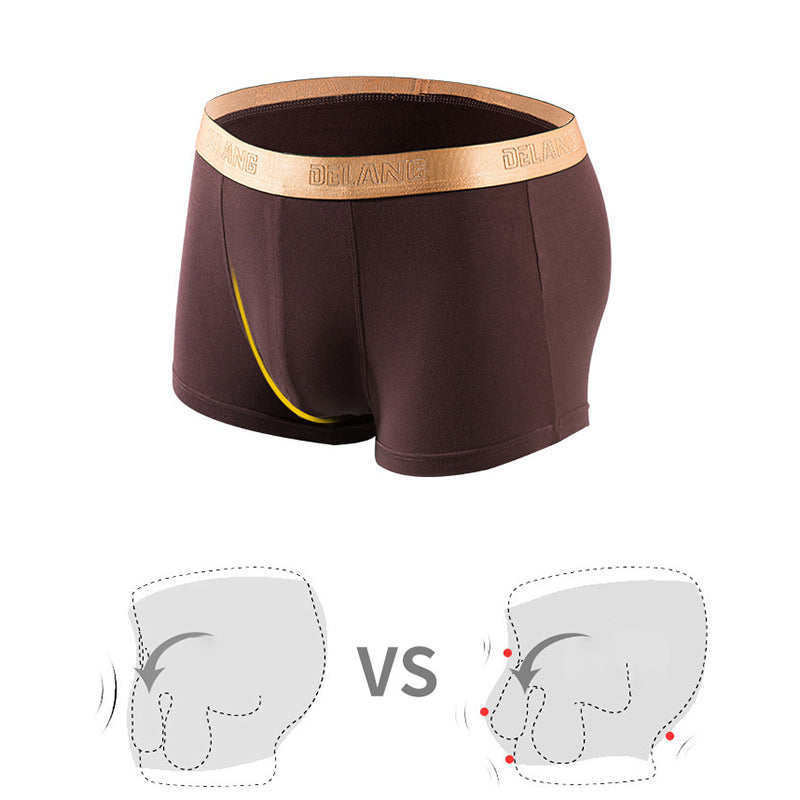 4Pcs Modal Ultra-soft Solid Mid-waist Men's Boxer Briefs
