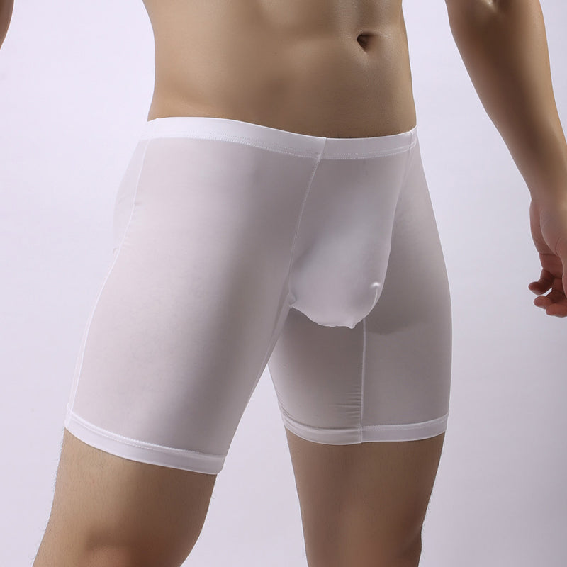 Men's Athletic Ice Silk U Convex Pouch Boxer Briefs