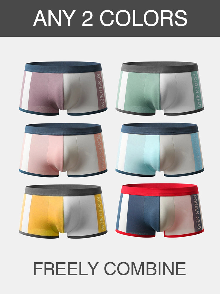 2 Pack Contrast Color Sports Style Men's Underwear