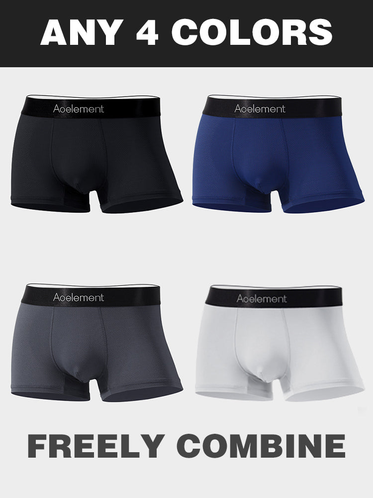 4 Pack Breathable Mesh Antibacterial Men's Underwear