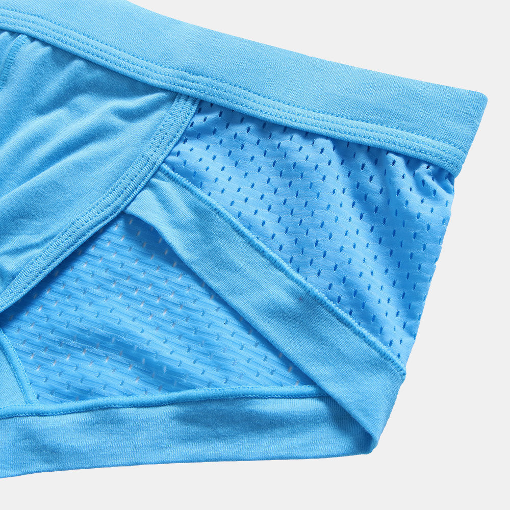 Mesh Modal Stitching Breathable Solid Color Briefs