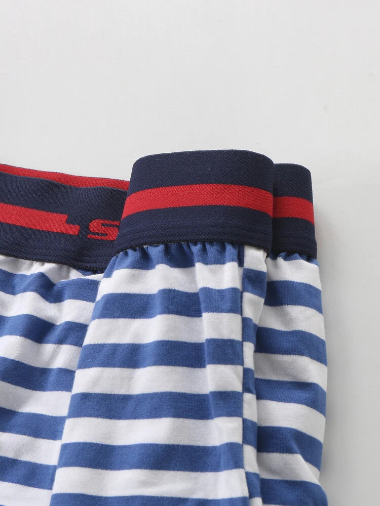 Men's Striped Casual Loungewear Loose Boxer Briefs