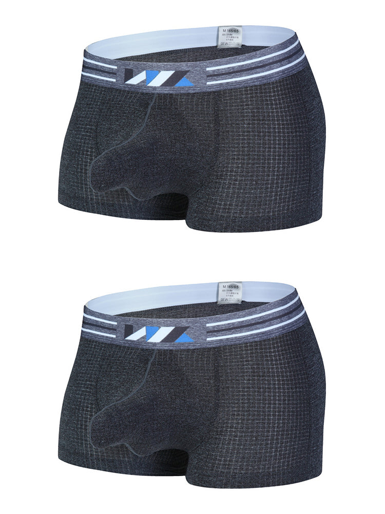2 Pack Separated Pouch Comfy Mens Boxer Briefs