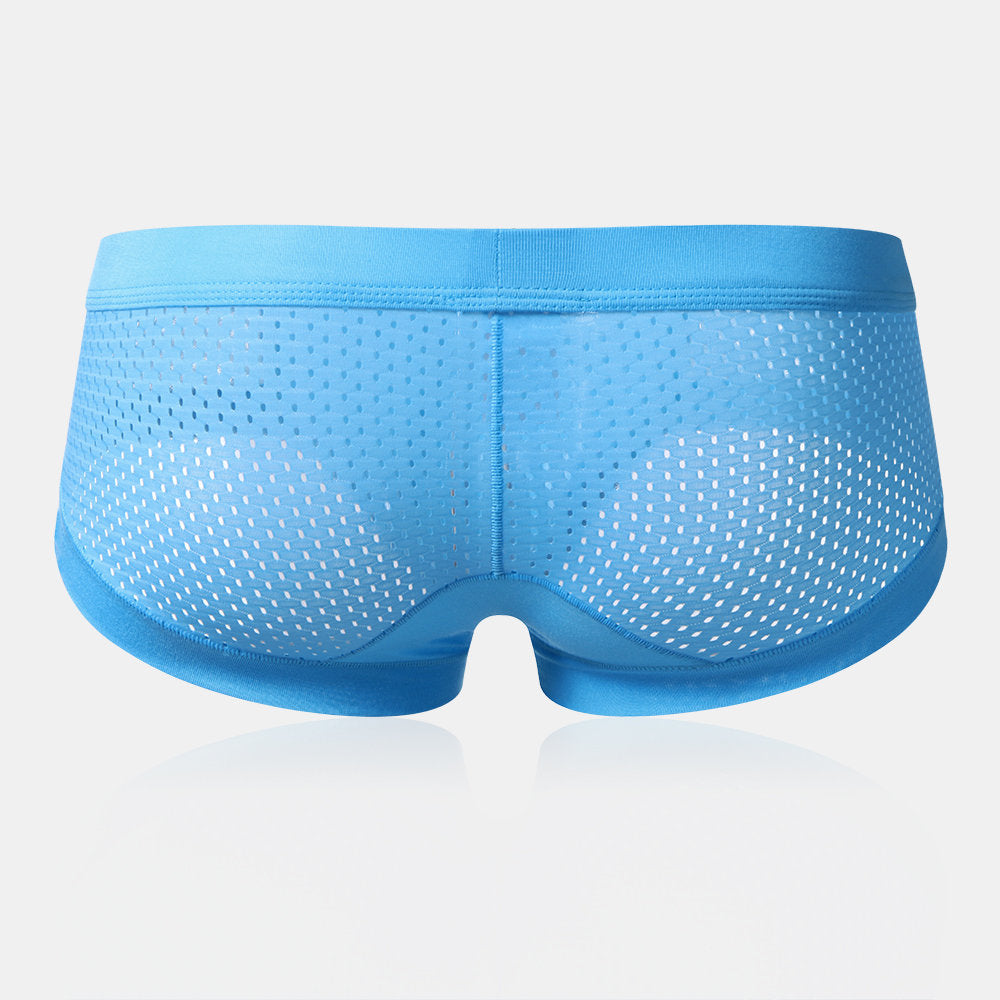 Mesh Modal Stitching Breathable Solid Color Briefs