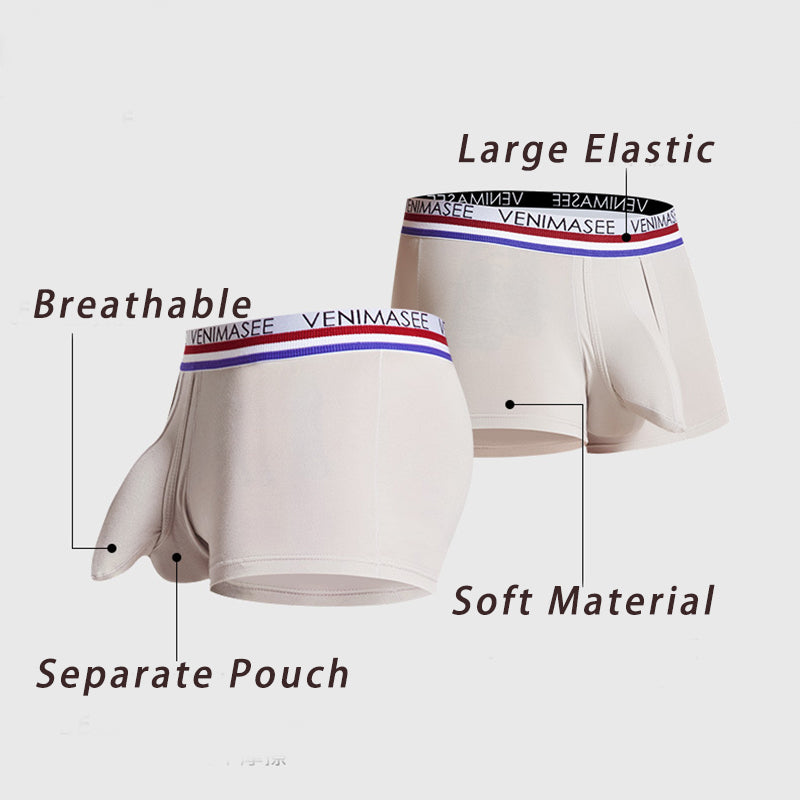 Modal Underwear Separate Pouch Boxer Briefs