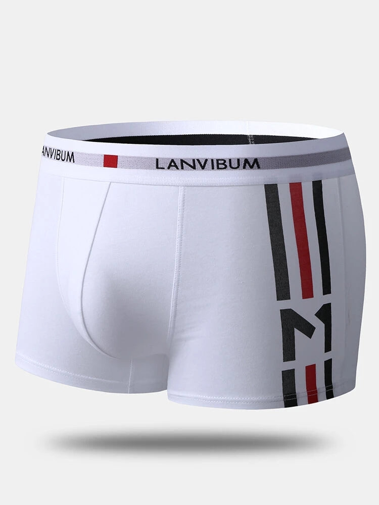 3 Pack Low Rise Printed Support Men's Boxer Briefs