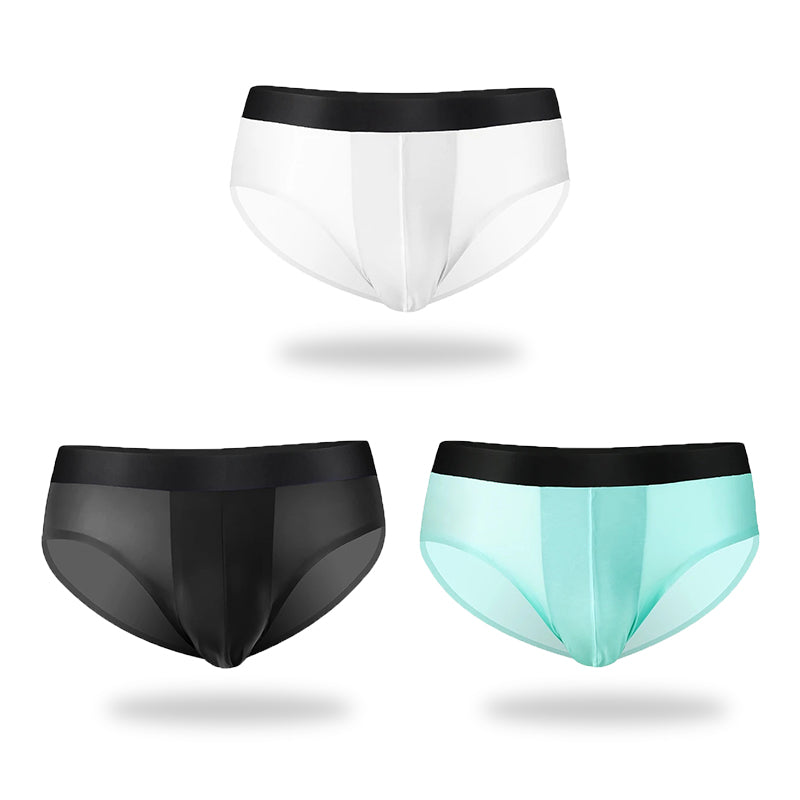 3 Pack Double Layer Silk Snug-fit Men's Underwear
