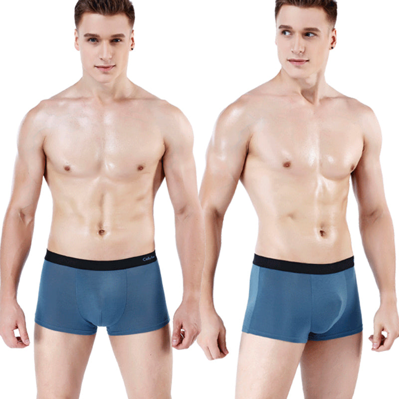 Mens Modal Breathable Solid Boxer Briefs