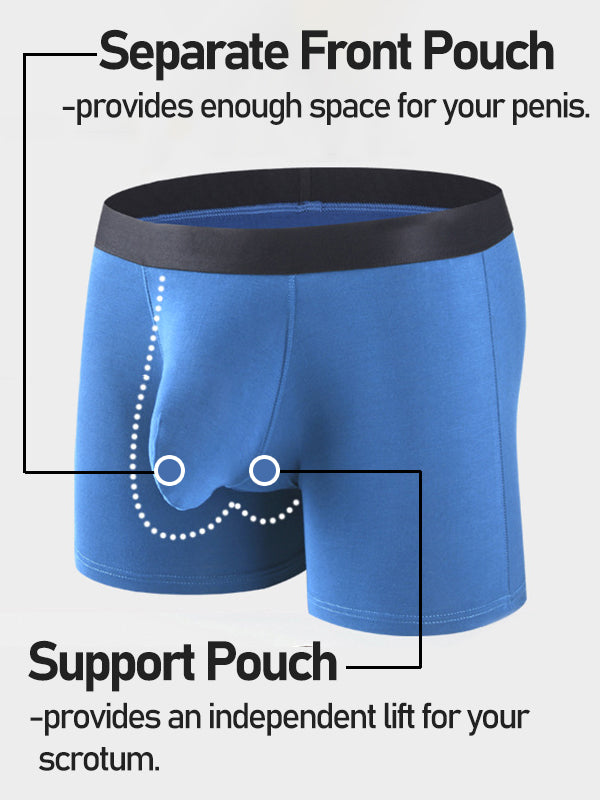 Men's Separate Big Pouch Long Boxer Briefs