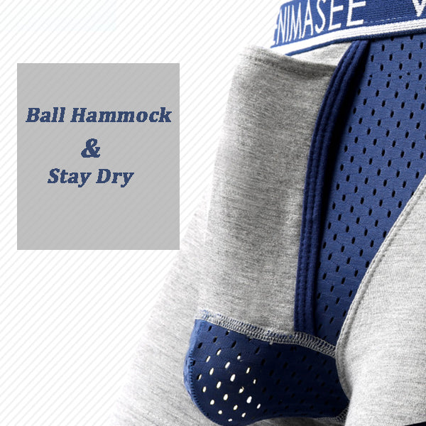 Men's Modal Ball Hammock Separate Pouches Boxer Briefs