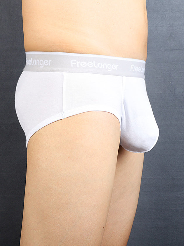 FreeLonger Men's Separate Big Pouch Comfy Briefs