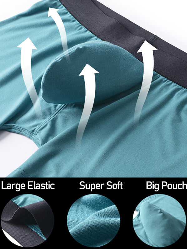 Men's Separate Big Pouch Long Boxer Briefs
