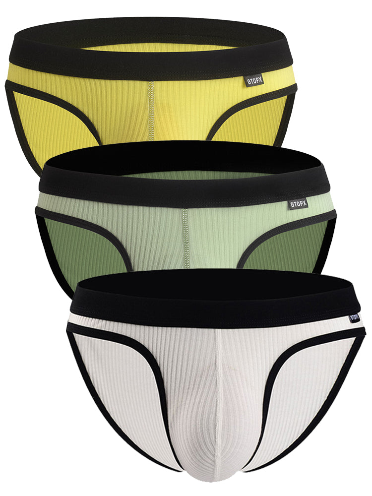 3 Pack Low Rise Soft Briefs With Support Pouch