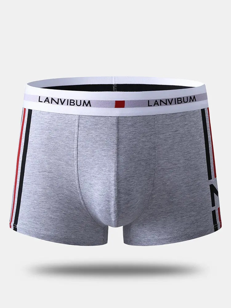 3 Pack Low Rise Printed Support Men's Boxer Briefs