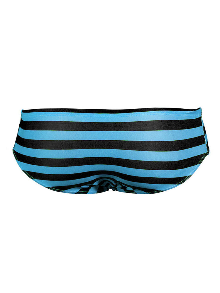 Mens Surfing Striped Swimming Briefs