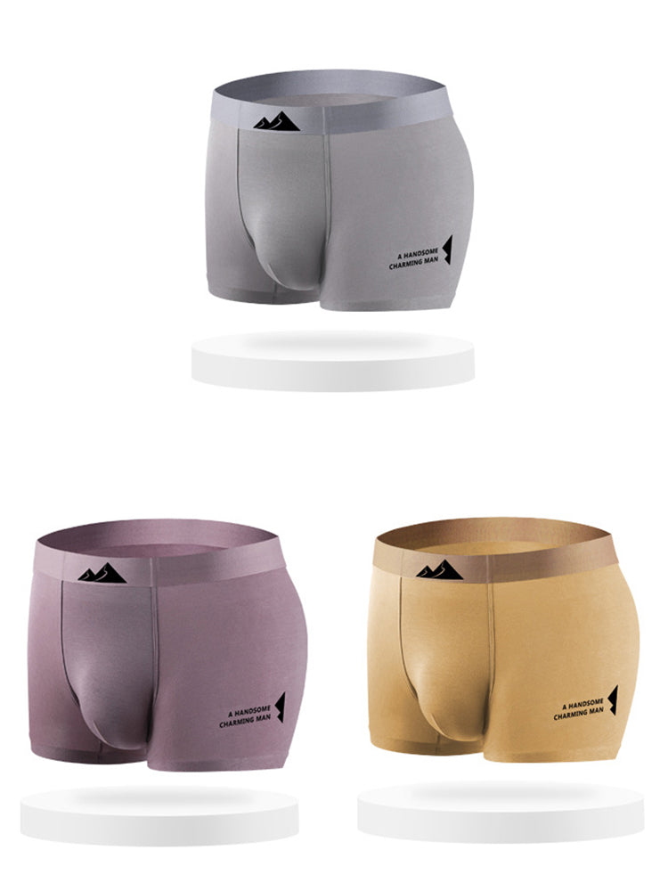 3 Pack Men's Breathable Modal Trunks Underwear