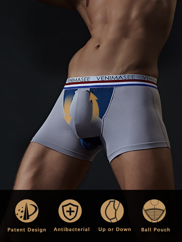 Men's 3 Pack Ball Dual Support Pouch Boxer Briefs