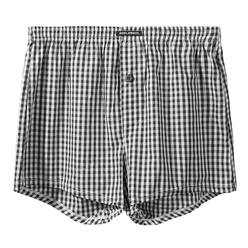 Men's Cotton Arrow Pants Plaid Shorts