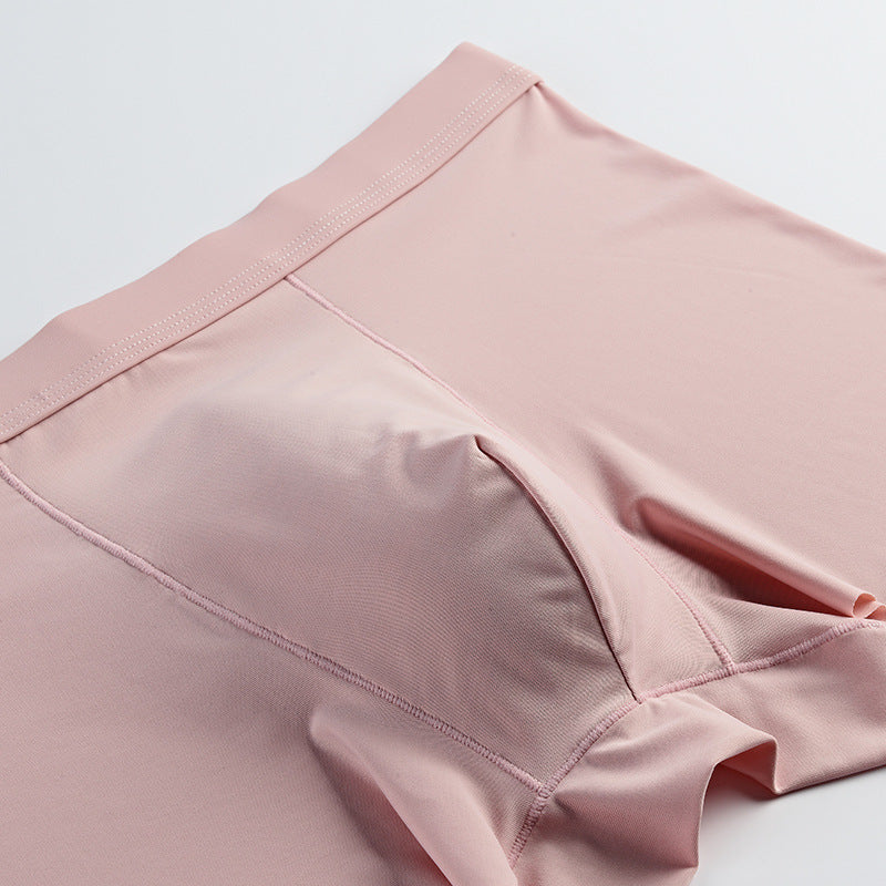 Seamless Breathable Ice Silk Summer Men's Boxer Briefs