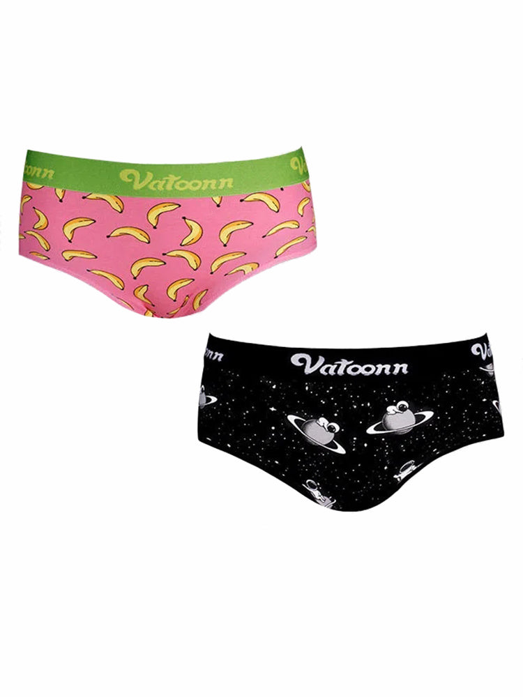 Couple 2 PCS Cotton Cartoon Breathable Underwear