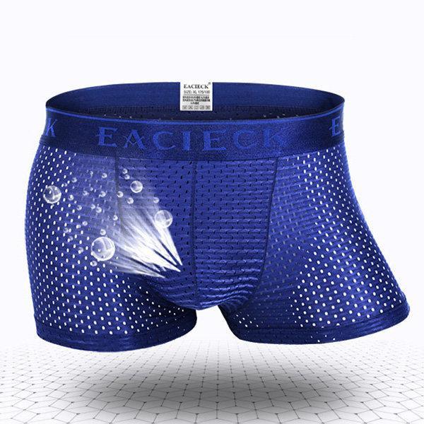 Men's 3PCS Mesh Thin Ice Silk Underwear