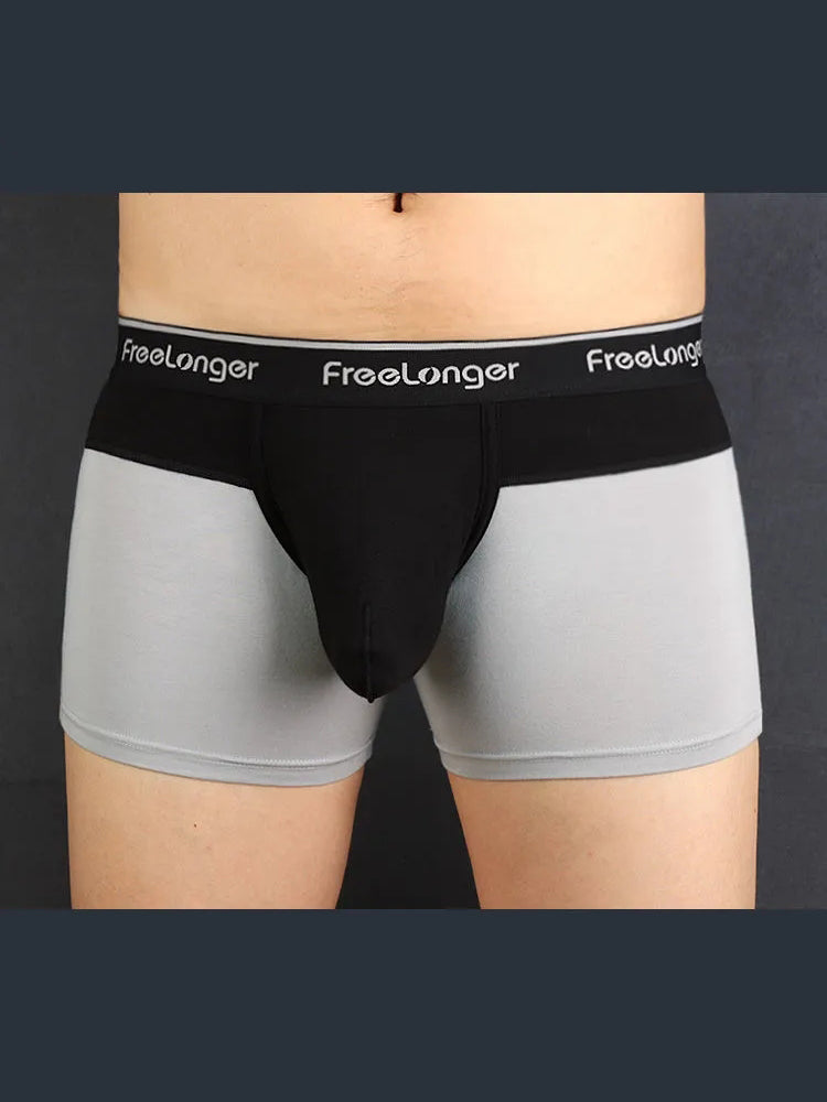 FreeLonger Men's Big Pouch Microfiber Breathable Trunks